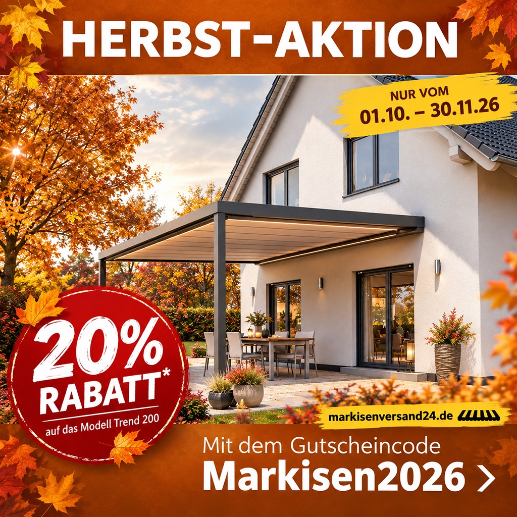 Unterglasmarkise Trend 200 Angebot Herbst 2026
