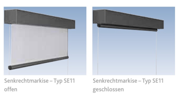 Nova Hüppe Solaroll SE11 Senkrechtmarkise Detail