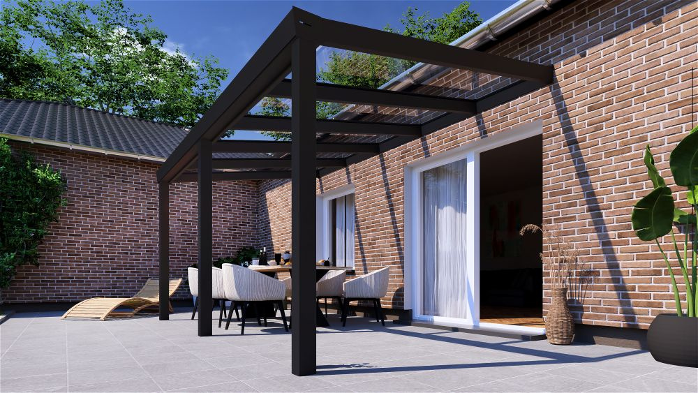 Terrassendach 6 Meter mit Glas bestellen
