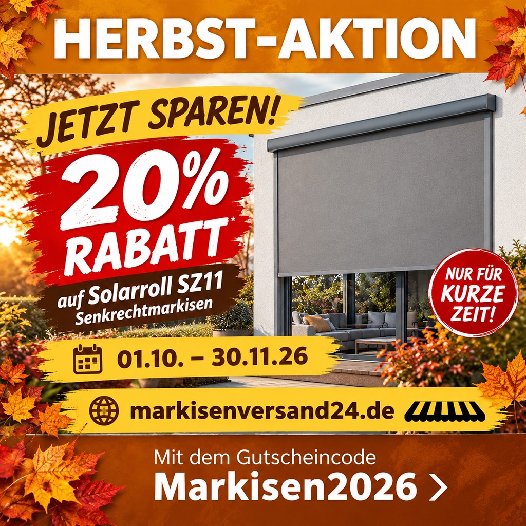 Senkrechtmarkisen Solaroll SZ11 Herbst Angebote 2026
